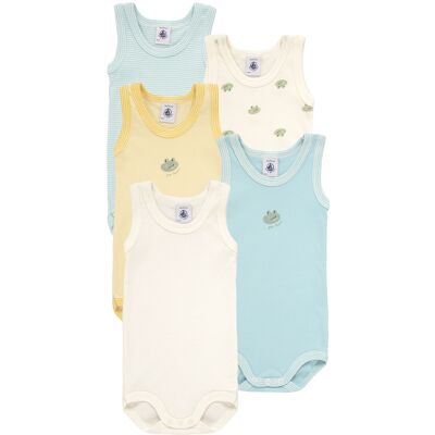 Bodies för barn Petit Bateau 5 BODIES SM 3 mån Bodies för barn Petit Bateau 5 BODIES SM 3 mån
