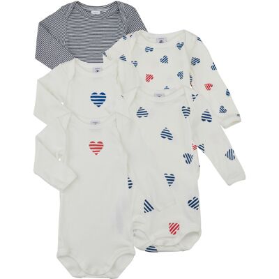 Bodies för barn Petit Bateau LOT BODIES X5 6 mån,12 mån,18 mån,24 mån,36 mån Bodies för barn Petit Bateau LOT BODIES X5 6 mån,12 mån,18 mån,24 mån,36 mån
