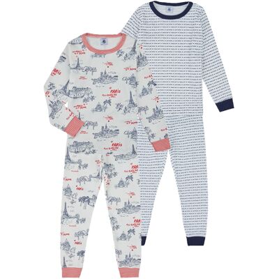 Pyjamasuppsättningar Petit Bateau 2 PYJAMAS 6 år,8 år,10 år Pyjamasuppsättningar Petit Bateau 2 PYJAMAS 6 år,8 år,10 år