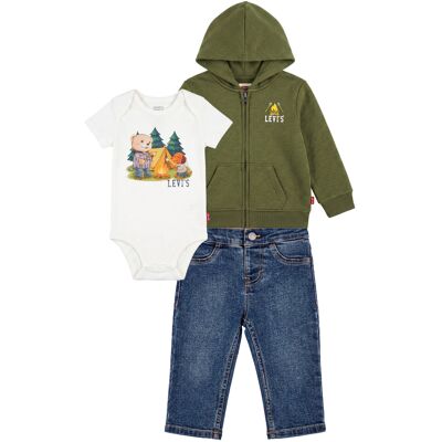 Klâder Set Levis LEVI'S CAMPFIRE HOODIE SET 3 mån,6 mån,12 mån,18 mån,24 mån Pojkar Klâder Set Levis LEVI'S CAMPFIRE HOODIE SET 3 mån,6 mån,12 mån,18 mån,24 mån Pojkar