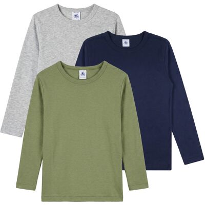 Långärmade T-shirts Petit Bateau TSML X 3 6 år,8 år,10 år,12 år Pojkar Långärmade T-shirts Petit Bateau TSML X 3 6 år,8 år,10 år,12 år Pojkar