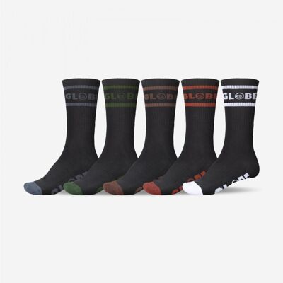 Strumpor Globe Tilt hi crew sock 5 pack One size Herr Strumpor Globe Tilt hi crew sock 5 pack One size Herr