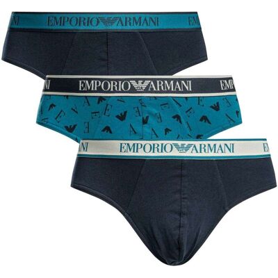 Giorgio Armani Briefs Emporio Armani 3-pack bomullsstreck underbyxor EU XXL,EU S,EU M,EU L,EU XL Herr Giorgio Armani Briefs Emporio Armani 3-pack bomullsstreck underbyxor EU XXL,EU S,EU M,EU L,EU XL Herr