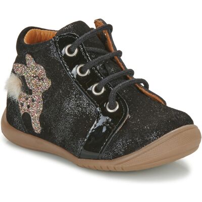 Svarta lädersneakers GBB BICHETTE för tjejer Svarta lädersneakers GBB BICHETTE för tjejer