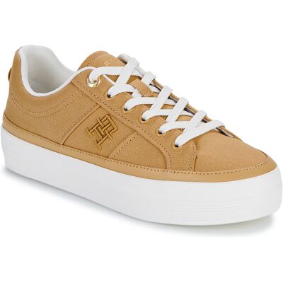 Tommy Hilfiger TH VULC CANVAS SNEAKER - Casual Beige Sneakers för Kvinnor Tommy Hilfiger TH VULC CANVAS SNEAKER - Casual Beige Sneakers för Kvinnor
