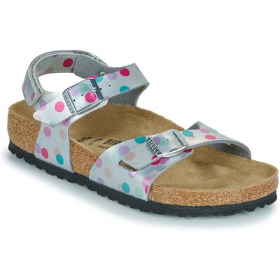Platta sandaler BIRKENSTOCK Rio AS Kids BF Elec. Metallic SilverDots 38,39 Platta sandaler BIRKENSTOCK Rio AS Kids BF Elec. Metallic SilverDots 38,39