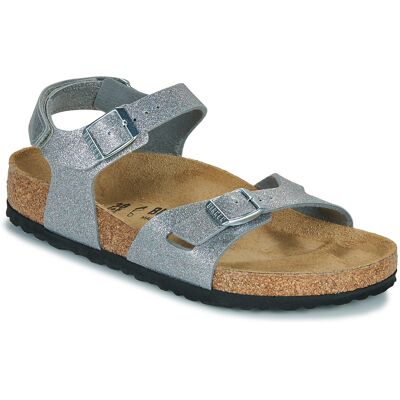 Platta sandaler BIRKENSTOCK Rio AS Kids BF Sparkling Silver 36 Platta sandaler BIRKENSTOCK Rio AS Kids BF Sparkling Silver 36