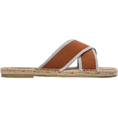 Platta sandaler Paez Sandals Crossed W - Linen Terracota 36,37,38,39,40 Platta sandaler Paez Sandals Crossed W - Linen Terracota 36,37,38,39,40