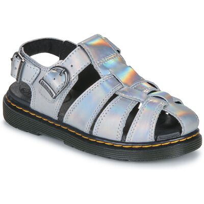 Platta sandaler Dr. Martens Caarys J Silver Lazer Reflective Metallic 36,28,30,31,32,33,35 Platta sandaler Dr. Martens Caarys J Silver Lazer Reflective Metallic 36,28,30,31,32,33,35