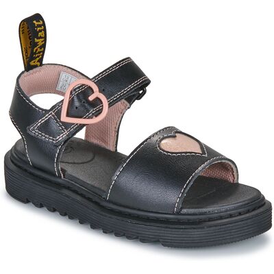 Platta sandaler Dr. Martens Marlowe Hearts J Black+Powder Pink 36,28,29,30,31,32,33,34,35 Platta sandaler Dr. Martens Marlowe Hearts J Black+Powder Pink 36,28,29,30,31,32,33,34,35