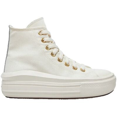 Converse Chuck Taylor All Star Move Tonal Canvas - Vit, Egret, Guld - Sneakers Converse Chuck Taylor All Star Move Tonal Canvas - Vit, Egret, Guld - Sneakers