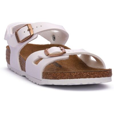 Platta sandaler BIRKENSTOCK RIO HL KIDS WHITE CALZ S 35 Platta sandaler BIRKENSTOCK RIO HL KIDS WHITE CALZ S 35
