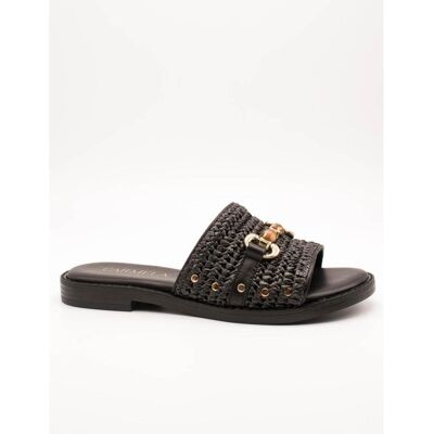 Platta sandaler Carmela 162366-02 Negro 36 Platta sandaler Carmela 162366-02 Negro 36