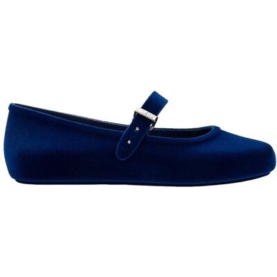 Ballerinor Melissa Soft Ballerina Velvet II - Blue Flocked 37,39,35 / 36 Dam Ballerinor Melissa Soft Ballerina Velvet II - Blue Flocked 37,39,35 / 36 Dam
