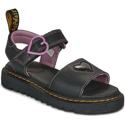 Platta sandaler Dr. Martens Marlowe Hearts II J Black Lucido 30,31,32,33,34 Platta sandaler Dr. Martens Marlowe Hearts II J Black Lucido 30,31,32,33,34