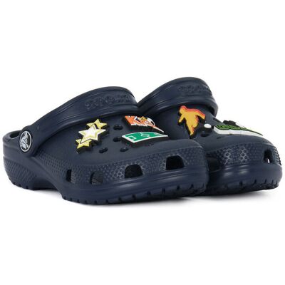 Tofflor Crocs NAVY CLASSIC CHARM 27 Pojkar Tofflor Crocs NAVY CLASSIC CHARM 27 Pojkar