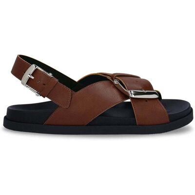 Platta sandaler Nae Vegan Shoes Women's Vegan Flat Sandals Luna Brown 36,38,39,40,41,42 Platta sandaler Nae Vegan Shoes Women's Vegan Flat Sandals Luna Brown 36,38,39,40,41,42