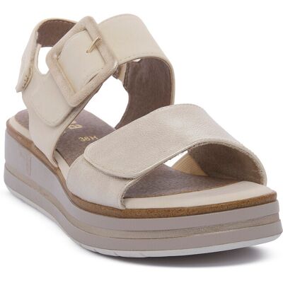 Sandaler med klack Jana BEIGE GOLD 38,39,40 Sandaler med klack Jana BEIGE GOLD 38,39,40