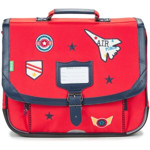 Tann's Antoine Skolryggsäck - 38cm Röd med Stjärnpatchar Tann's Antoine Skolryggsäck - 38cm Röd med Stjärnpatchar