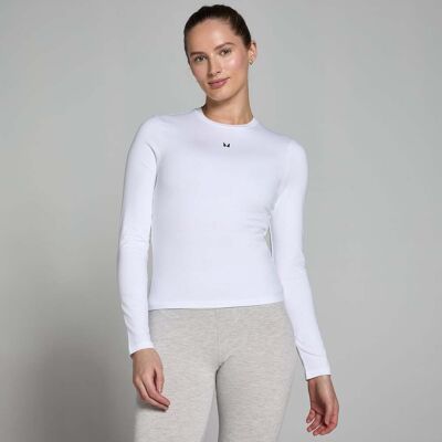 MP Women's Basics Body Fit Long Sleeve T-Shirt – White - S MP Women's Basics Body Fit Long Sleeve T-Shirt – White - S