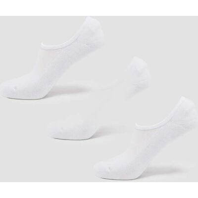 MP Unisex Invisible Socks (3 Pack) - White - UK 12-14 MP Unisex Invisible Socks (3 Pack) - White - UK 12-14