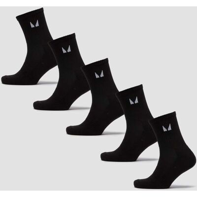 MP Unisex Crew Socks (5 Pack) - Black - UK 6-8 MP Unisex Crew Socks (5 Pack) - Black - UK 6-8