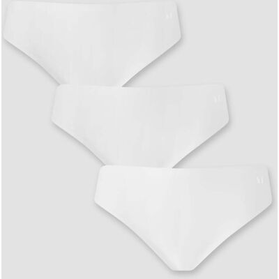MP Women's Mid Rise No VPL Bikini Brief (3-pack) – White - S MP Women's Mid Rise No VPL Bikini Brief (3-pack) – White - S
