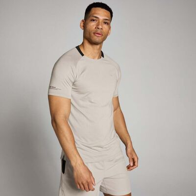 Tempo Herrtränings-T-shirt med rutnät - Dove Grey - XS Tempo Herrtränings-T-shirt med rutnät - Dove Grey - XS