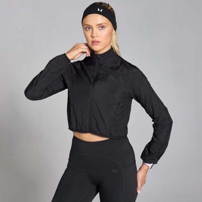 MP Women's Velocity Slim Fit Cropped Windbreaker – Black - L MP Women's Velocity Slim Fit Cropped Windbreaker – Black - L