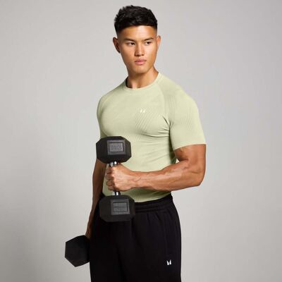 MyProtein MP Men's Tempo Pillar Graphic Seamless Top – Warm Sage - L MyProtein MP Men's Tempo Pillar Graphic Seamless Top – Warm Sage - L