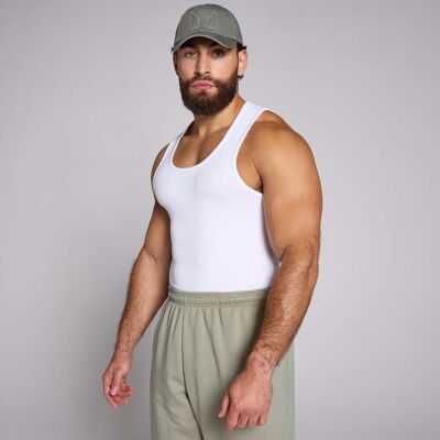 MyProtein MP Men's Lift Ribbed Muscle Fit Tank - White - XXL MyProtein MP Men's Lift Ribbed Muscle Fit Tank - White - XXL