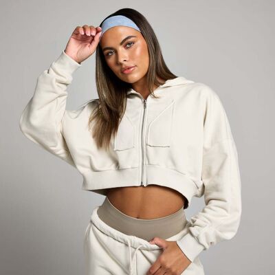 MyProtein MP Women's Cropped Applique Zip Through Hoodie – Benvit - L MyProtein MP Women's Cropped Applique Zip Through Hoodie – Benvit - L