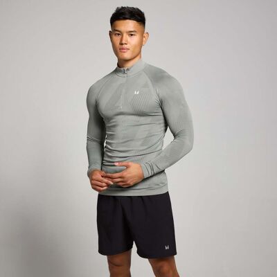 MyProtein MP Men's Tempo Pillar Graphic Seamless 1/4 Zip – Storm - XL MyProtein MP Men's Tempo Pillar Graphic Seamless 1/4 Zip – Storm - XL