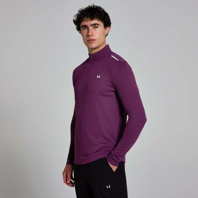 MyProtein MP Men's Active Gridded 1/4 Zip – Plommon - XS MyProtein MP Men's Active Gridded 1/4 Zip – Plommon - XS