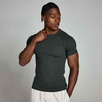 MyProtein MP Men's Origin Ribbed Muscle Fit T-Shirt – Washed Black - S MyProtein MP Men's Origin Ribbed Muscle Fit T-Shirt – Washed Black - S