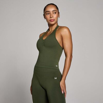 MyProtein MP Dam Tempo Sömlös Halterneck Topp - Skogsgrön - L MyProtein MP Dam Tempo Sömlös Halterneck Topp - Skogsgrön - L