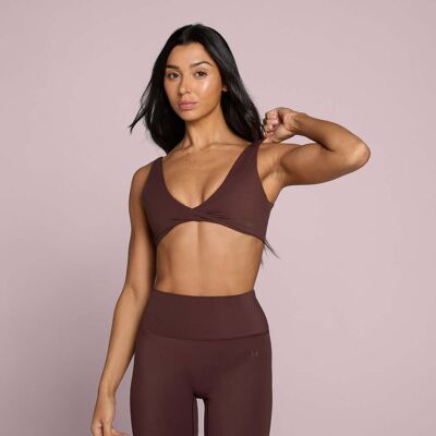 MyProtein MP Dam Tempo Twist Front Sport-BH - Fudge - XXL MyProtein MP Dam Tempo Twist Front Sport-BH - Fudge - XXL