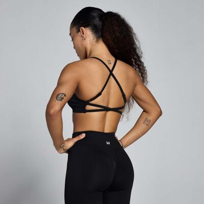 MyProtein MP Lift Seamless Strappy Bra dam - Svart - XS MyProtein MP Lift Seamless Strappy Bra dam - Svart - XS