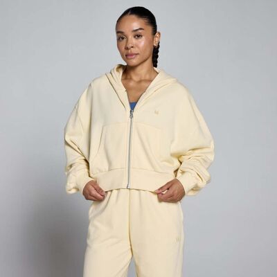 MyProtein MP Women's Lightweight Loopback Zip Through Hoodie - Butter - XL MyProtein MP Women's Lightweight Loopback Zip Through Hoodie - Butter - XL