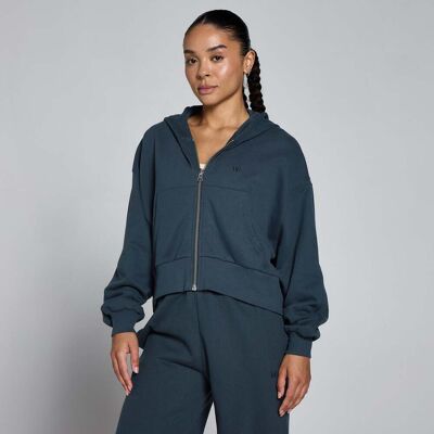 MyProtein MP Women's Lightweight Loopback Zip Through Hoodie - Faded Blue - XL MyProtein MP Women's Lightweight Loopback Zip Through Hoodie - Faded Blue - XL