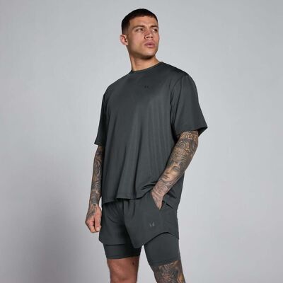 MyProtein MP Hybrid Oversized Mesh-t-shirt för män - Washed Black - XL MyProtein MP Hybrid Oversized Mesh-t-shirt för män - Washed Black - XL