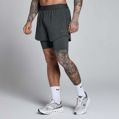 MyProtein MP Herr Hybrid 5 2-i-1 Shorts - Tvättad Svart - S MyProtein MP Herr Hybrid 5 2-i-1 Shorts - Tvättad Svart - S