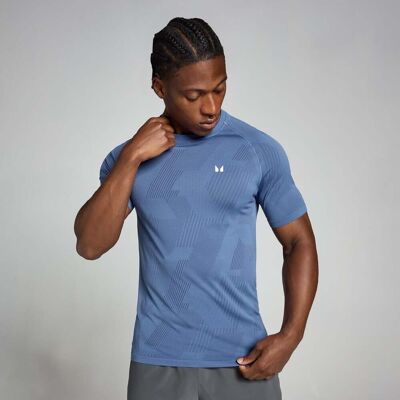 MyProtein MP Tempo Pillar Graphic Seamless t-shirt för män - Slate Blue - XL MyProtein MP Tempo Pillar Graphic Seamless t-shirt för män - Slate Blue - XL