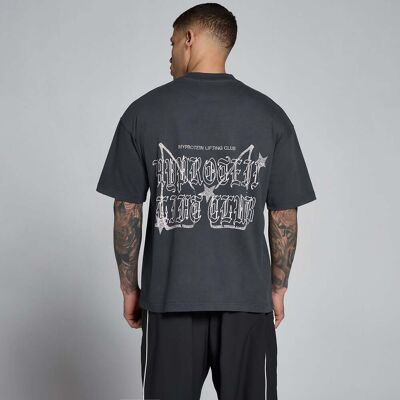 MyProtein MP Lift Graphic Washed Oversized Cotton T-Shirt för män - Mörkgrå - M MyProtein MP Lift Graphic Washed Oversized Cotton T-Shirt för män - Mörkgrå - M
