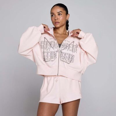 MyProtein MP Dam Lift Graphic Lifestyle Hoodie med Dragkedja - Babyrrosa - L MyProtein MP Dam Lift Graphic Lifestyle Hoodie med Dragkedja - Babyrrosa - L