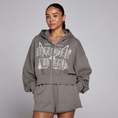MyProtein MP Dam Lift Grafisk Lifestyle Hoodie med Dragkedja - Dark Truffle - XL MyProtein MP Dam Lift Grafisk Lifestyle Hoodie med Dragkedja - Dark Truffle - XL