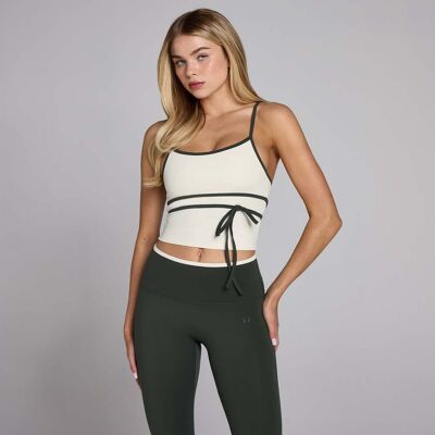 MyProtein MP Dam Tempo Contrast Tie Topp - Ivory - XXL MyProtein MP Dam Tempo Contrast Tie Topp - Ivory - XXL