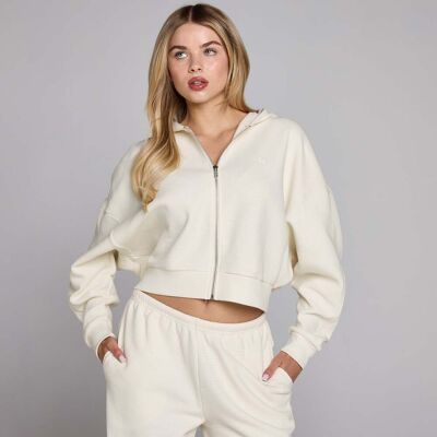 MyProtein MP Dam Waffle Hoodie med Dragkedja - Ivory - XL MyProtein MP Dam Waffle Hoodie med Dragkedja - Ivory - XL