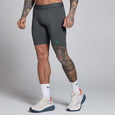 MyProtein MP Hybrid Pocket Half Tight för män - Mörkgrå/Grön - XXL MyProtein MP Hybrid Pocket Half Tight för män - Mörkgrå/Grön - XXL