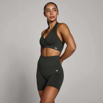 MyProtein MP Women's Tempo Seamless Halter Neck Bra – Night Grey - XS MyProtein MP Women's Tempo Seamless Halter Neck Bra – Night Grey - XS